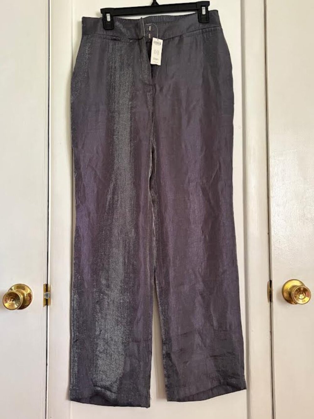 CHICO'S Silver metallic pants SIZE 2
